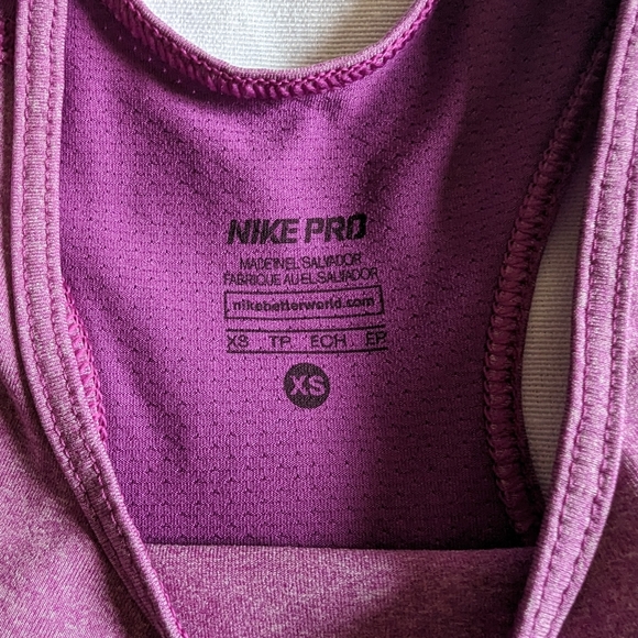 Nike Pro, Pink/purple top size XS - Picture 2 of 3